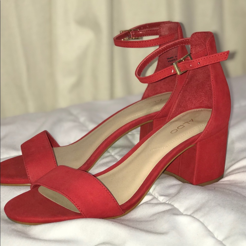 Red ankle heels